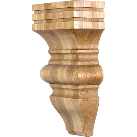 Hardware Resources 5" Wx3"Dx10"H Rubberwood Baroque Corbel COR23-1RW